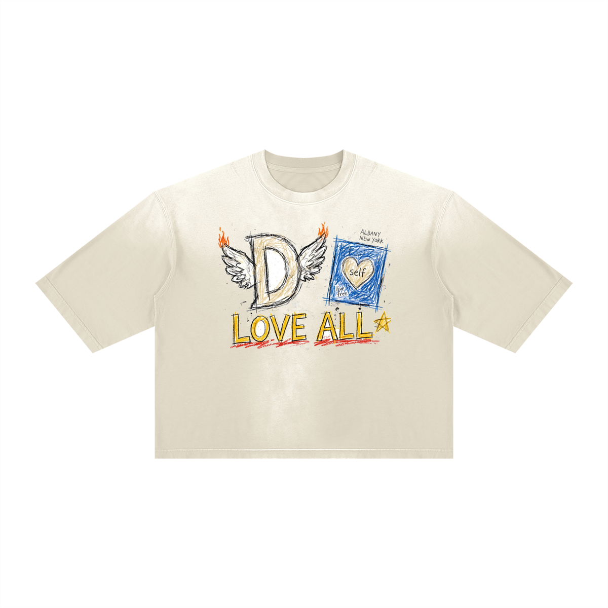 Unisex Vintage Wash Sunfade Boxy T-Shirt