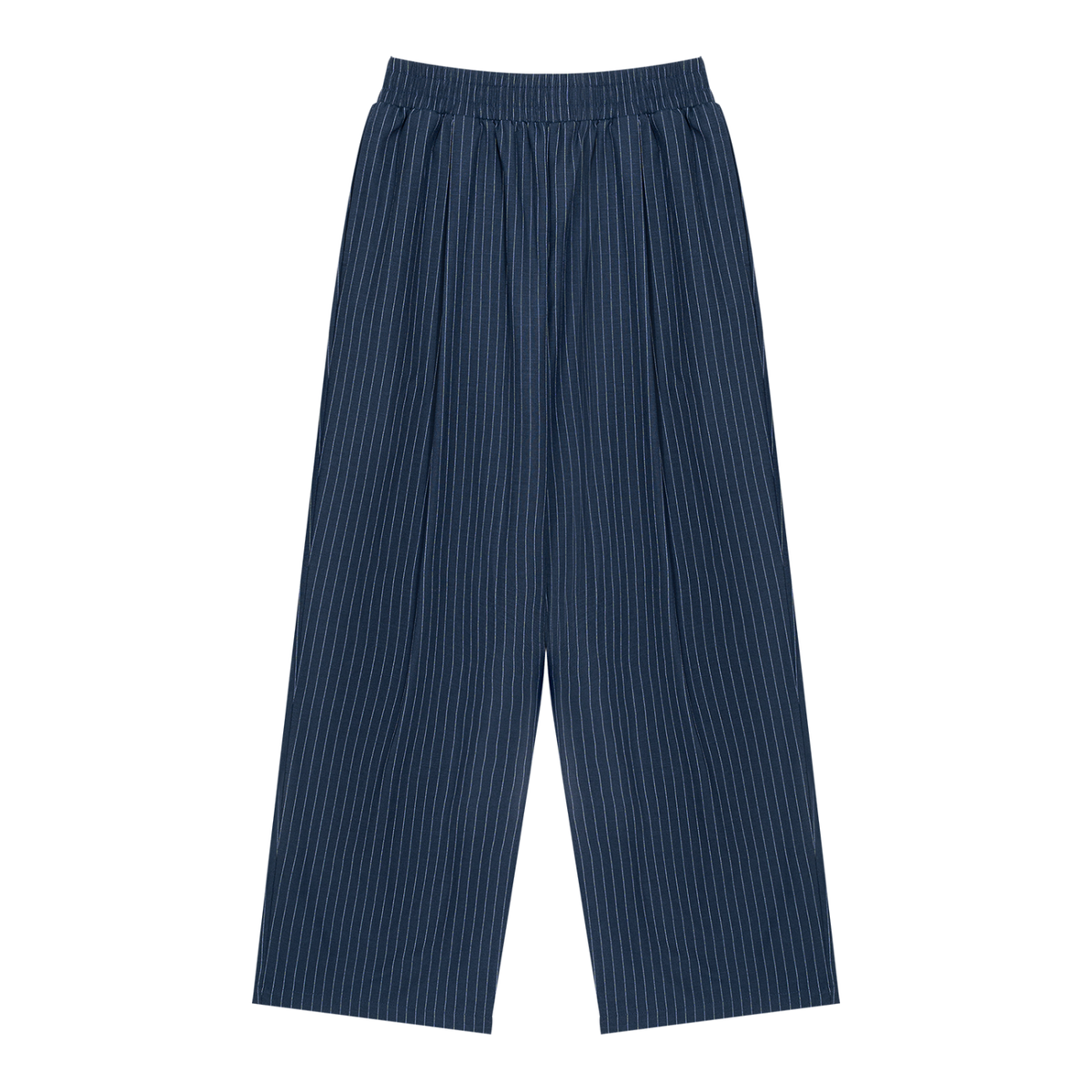 Unisex Striped Pleated Pants
