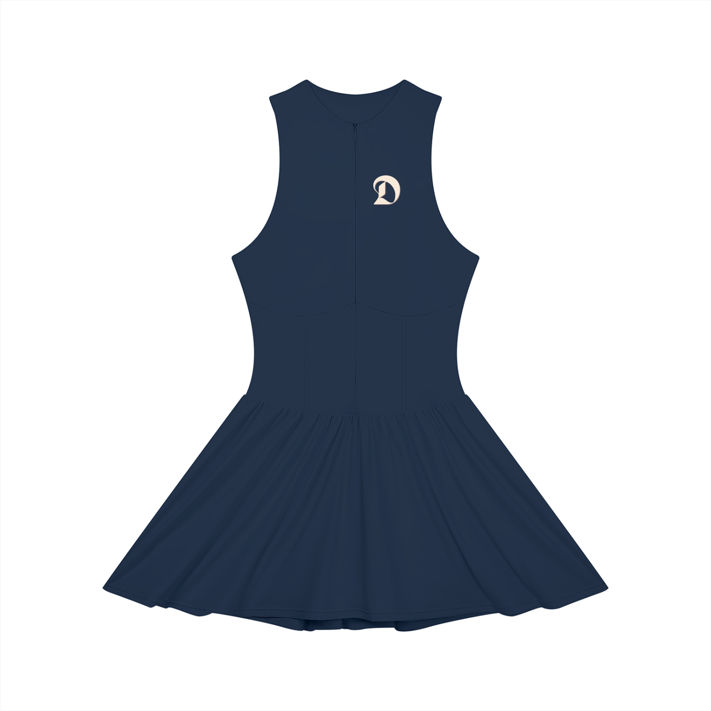 Women’s Ruched Sleeveless Full-Zip Dress