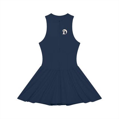 Women’s Ruched Sleeveless Full-Zip Dress