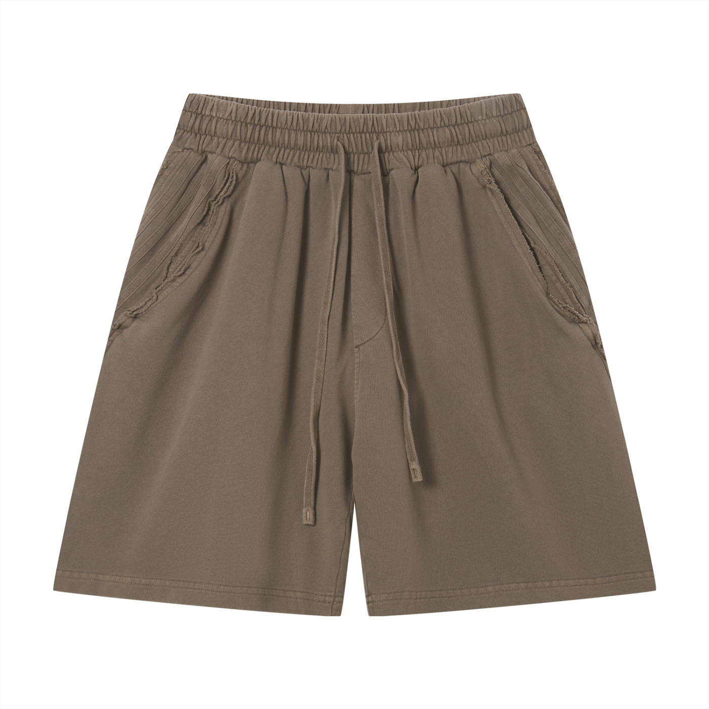 Unisex Vintage Wash Raw Edge Shorts