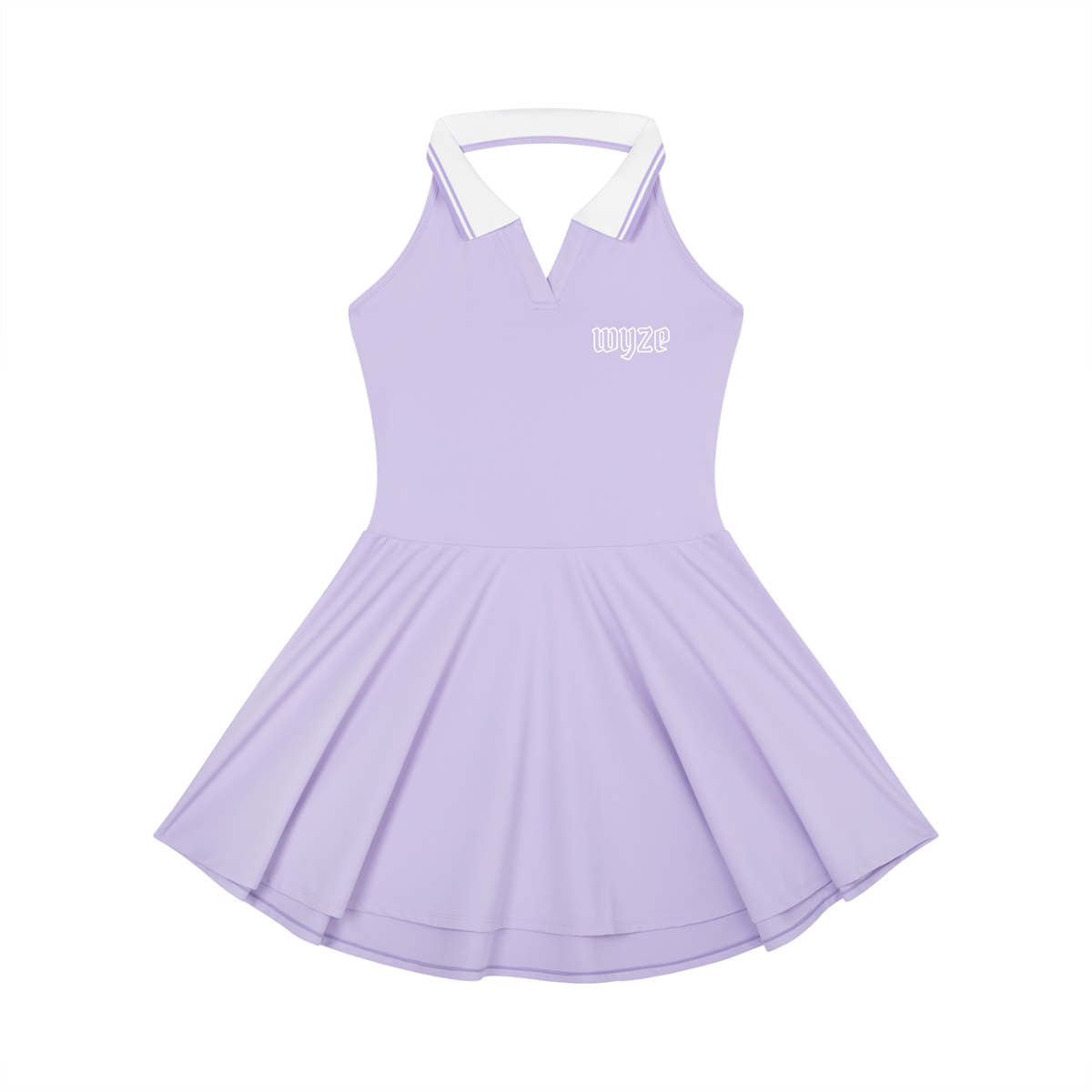 Women's Collared Halter A-Line Tennis Dress in Purple by DKRTL WYZE
