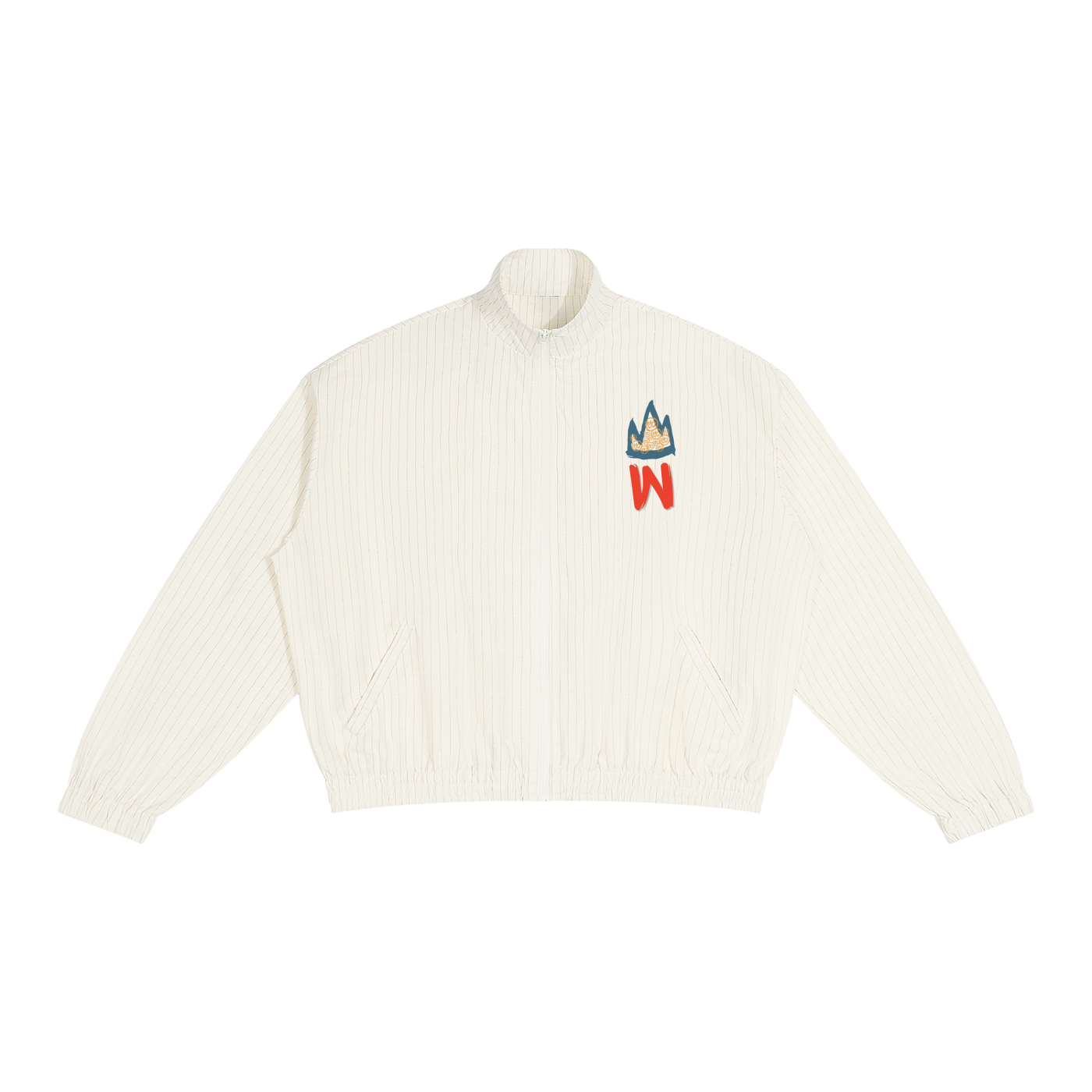 Unisex Striped Full-Zip Track Jacket
