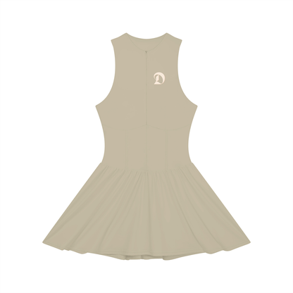 Women’s Ruched Sleeveless Full-Zip Dress