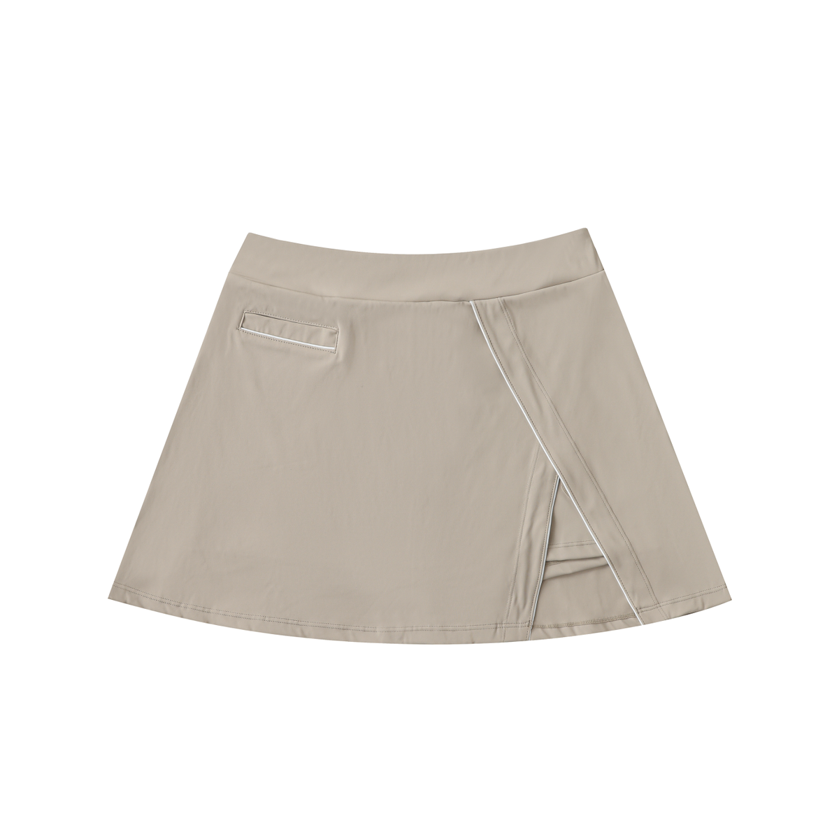 High-Waist Pocketed A-Line Skirt in Light Coffee by DKRTL WYZE