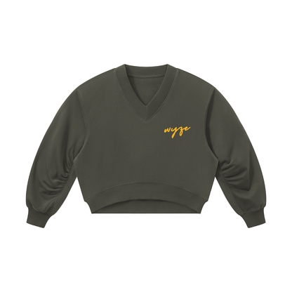 Women’s Crop V-Neck Sweatshirt