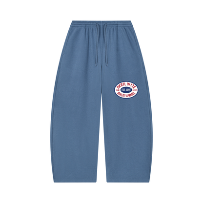 Unisex Waffle Barrel Leg Pants