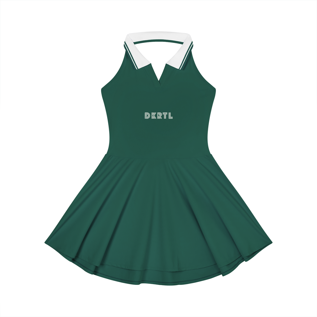 Women's Collared Halter A-Line Tennis Dress