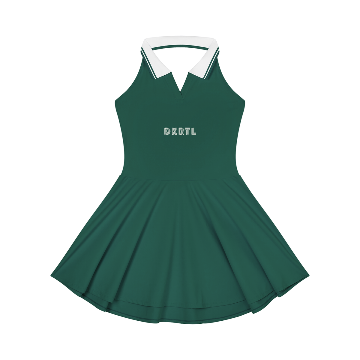 Women's Collared Halter A-Line Tennis Dress