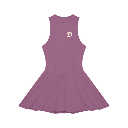 Women’s Ruched Sleeveless Full-Zip Dress