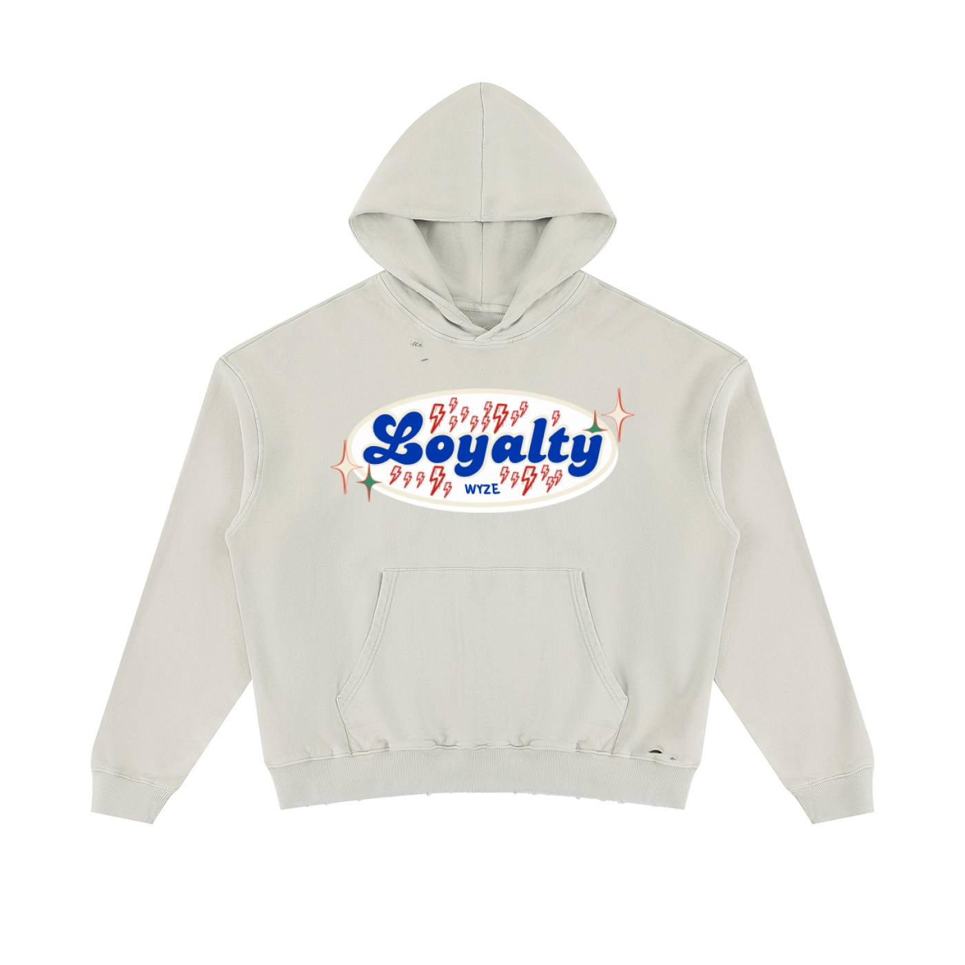 Unisex Mineral Wash Distressed Hoodie