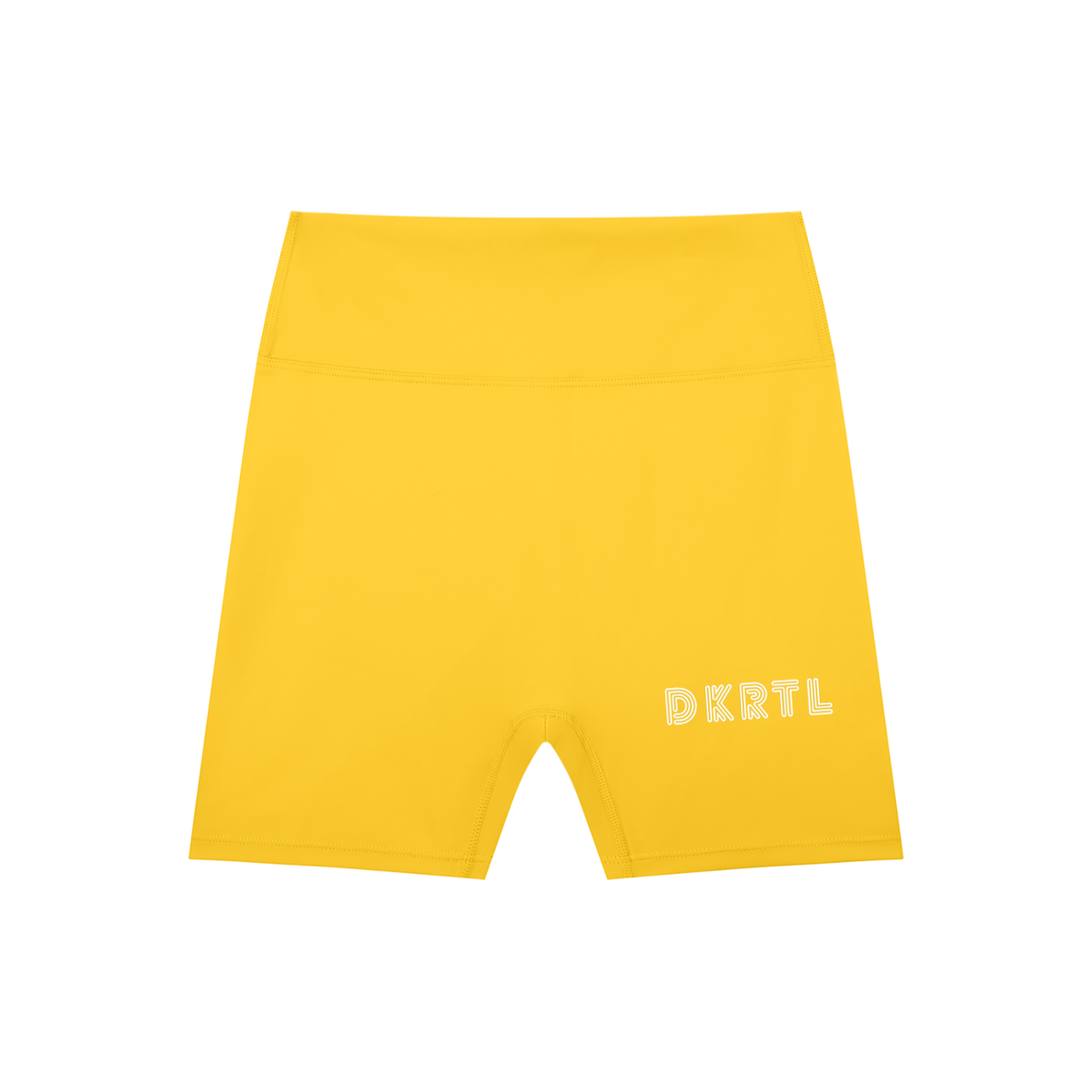High-Waisted Blend Biker Shorts in Yellow by DKRTL WYZE