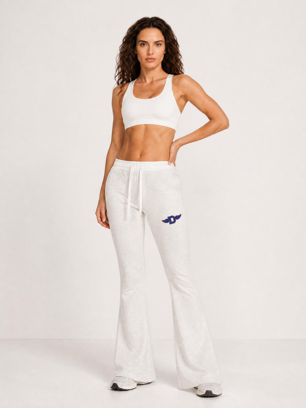 Women's Flared Sweatpants in Oat Gray by DKRTL WYZE