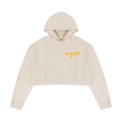 Women’s Mineral Washed Crop Hoodie