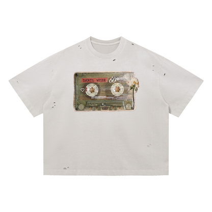 Vintage Washed Distressed Boxy Oversized T-Shirt