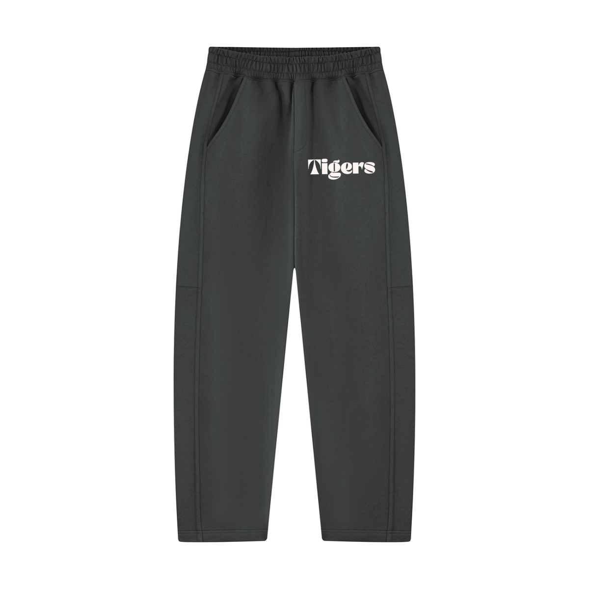 Unisex Tapered Straight Hem Sweatpants in Dark Gray by DKRTL WYZE