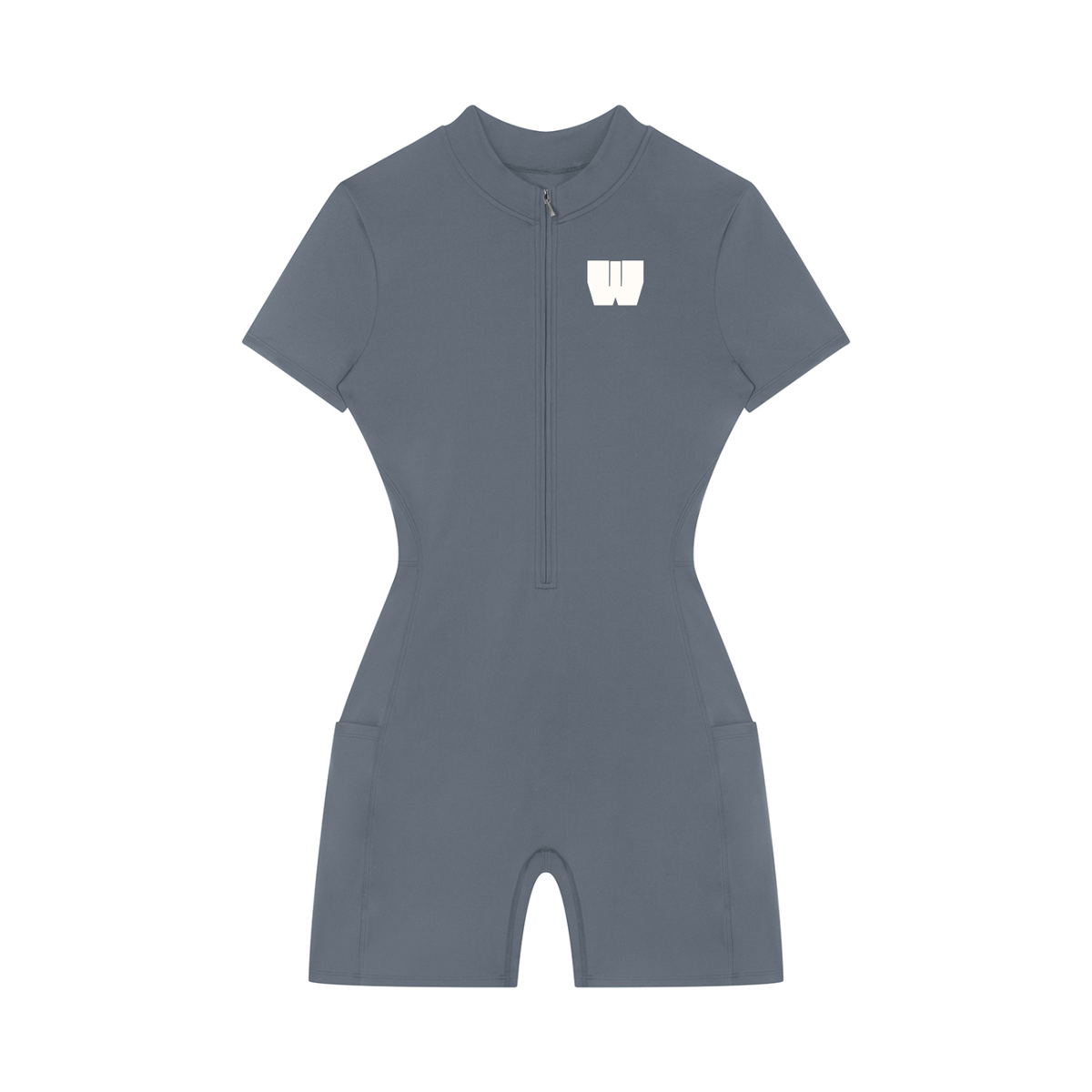Women's Quarter-Zip Short Sleeve Romper
