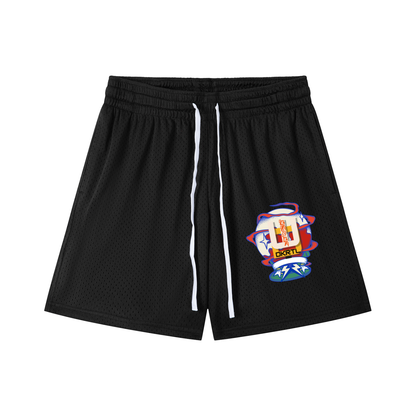 Mesh Drawstring Shorts