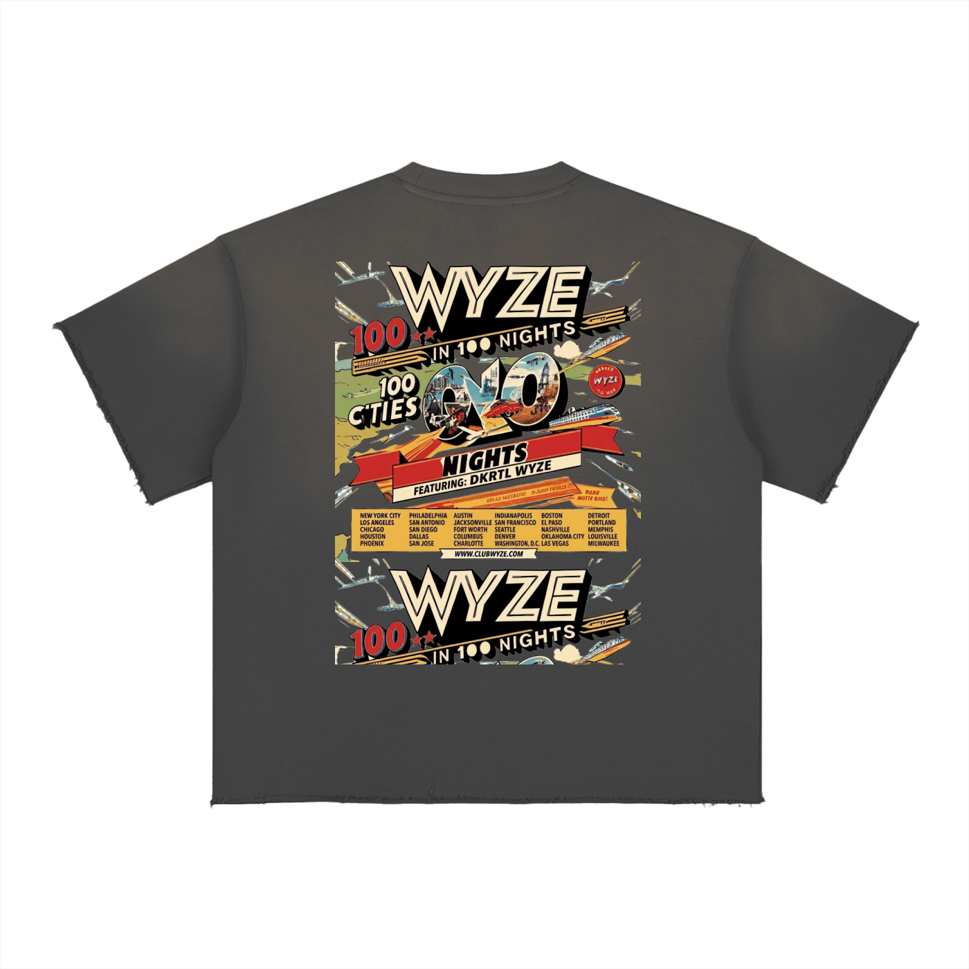 Sun Fade Raw Edge T-Shirt