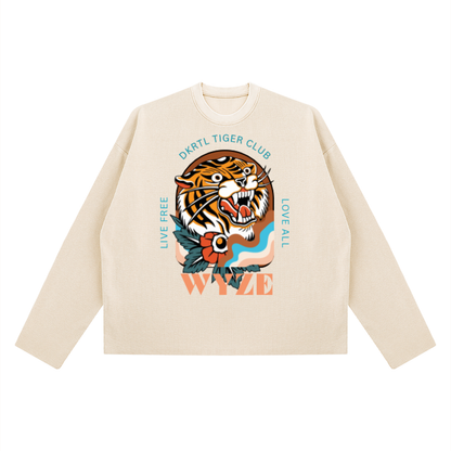 Unisex Vintage Wash Boxy  Waffle Raw Edge T-Shirt