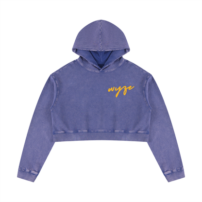 Women’s Mineral Washed Crop Hoodie
