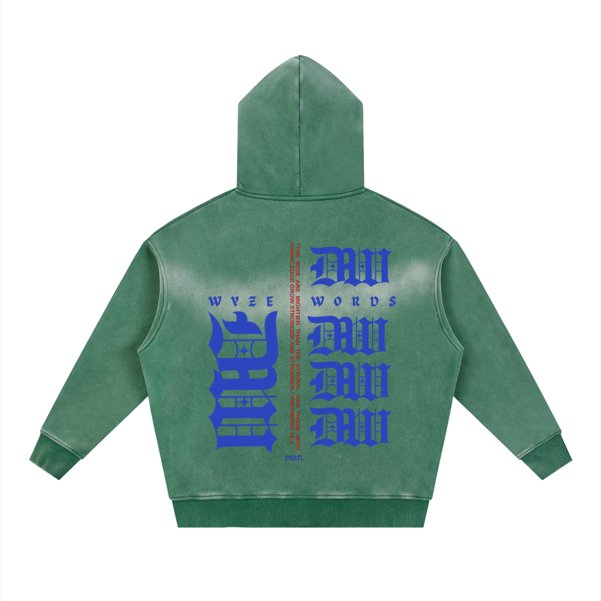 Sunfade Two-way Zipper Boxy Fleece Hoodie