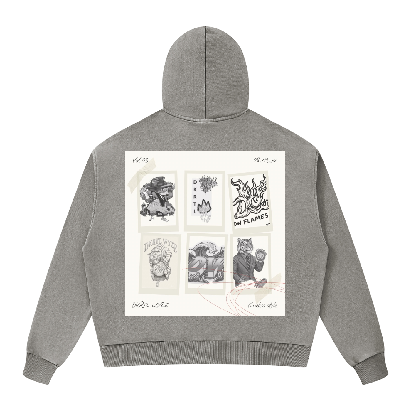 Unisex Mineral Wash Boxy Full Zip Hoodie