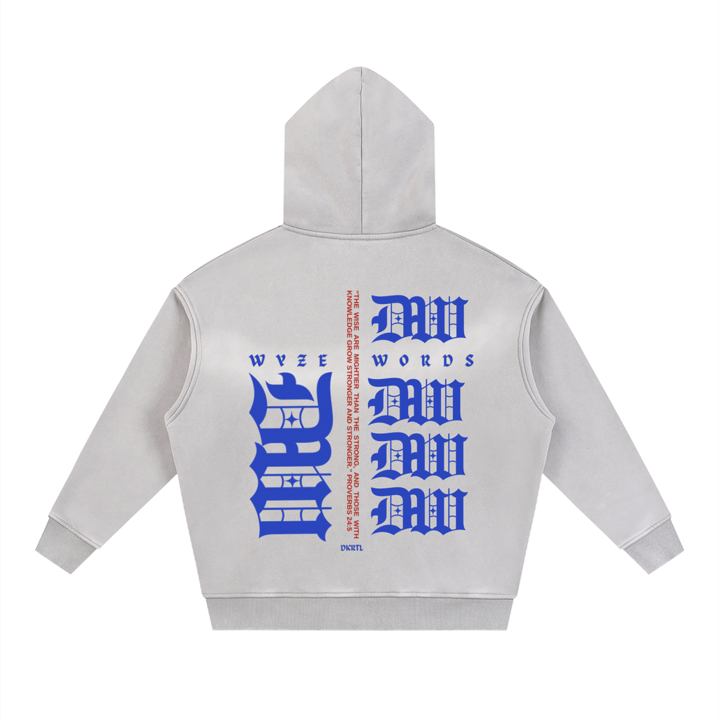 Sunfade Two-way Zipper Boxy Fleece Hoodie
