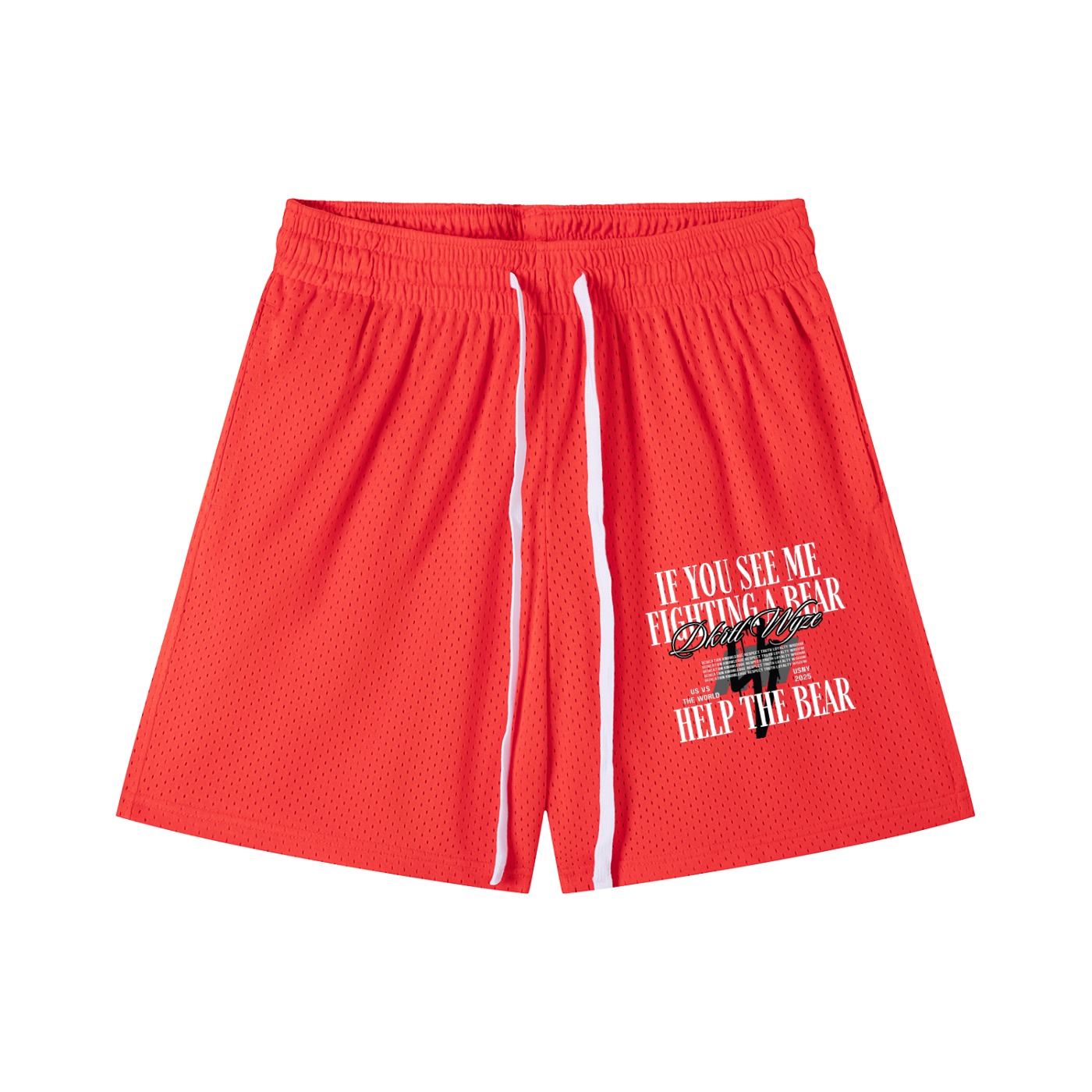 Mesh Drawstring Shorts