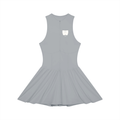 Women’s Ruched Sleeveless Full-Zip Dress