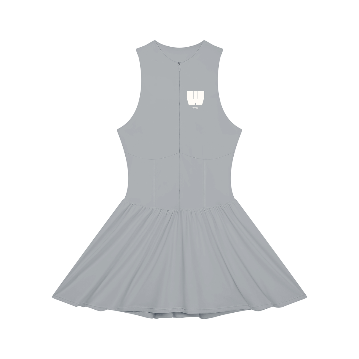 Women’s Ruched Sleeveless Full-Zip Dress