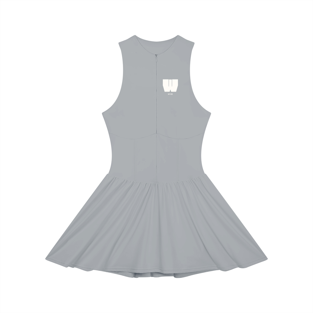 Women’s Ruched Sleeveless Full-Zip Dress