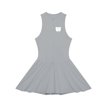 Women’s Ruched Sleeveless Full-Zip Dress