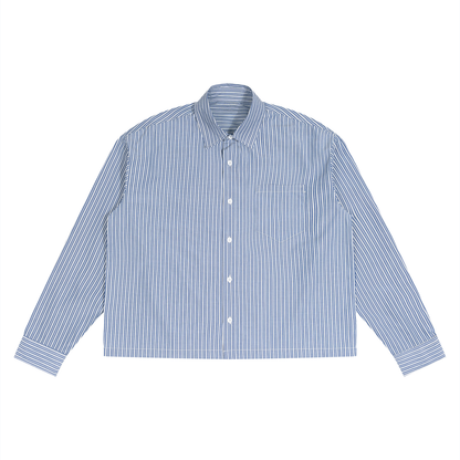 Unisex Boxy Striped Shirt