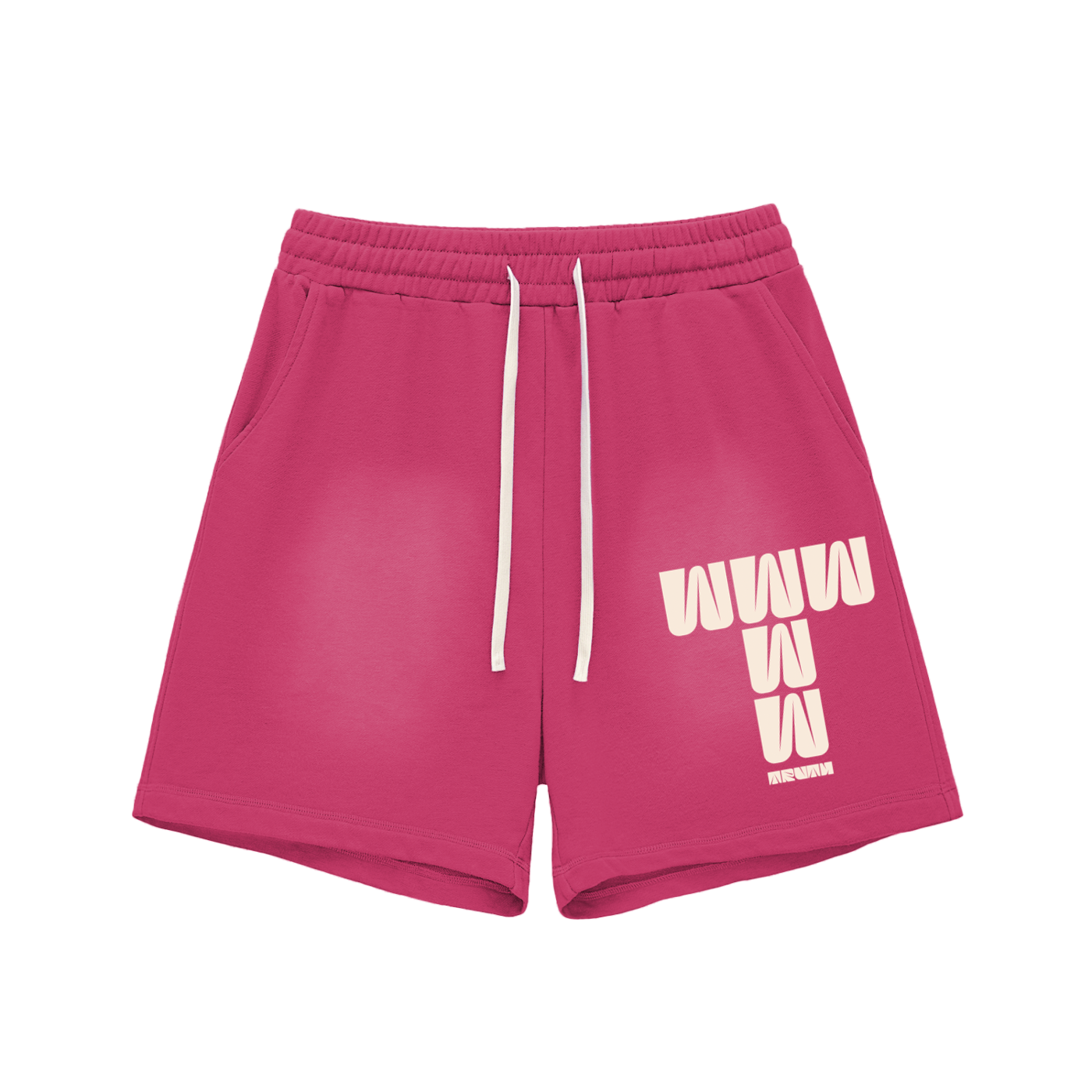 Sun Fade Raw Edge Cotton Shorts