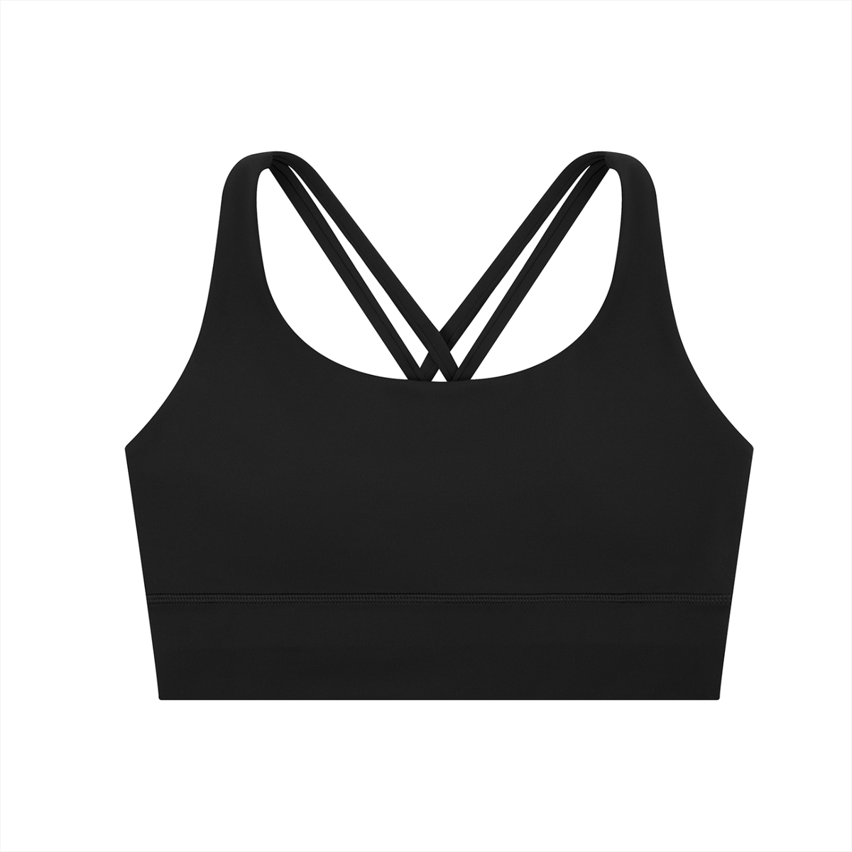 Strappy Criss-Cross Sports Bra in Black by DKRTL WYZE