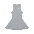 Women’s Ruched Sleeveless Full-Zip Dress