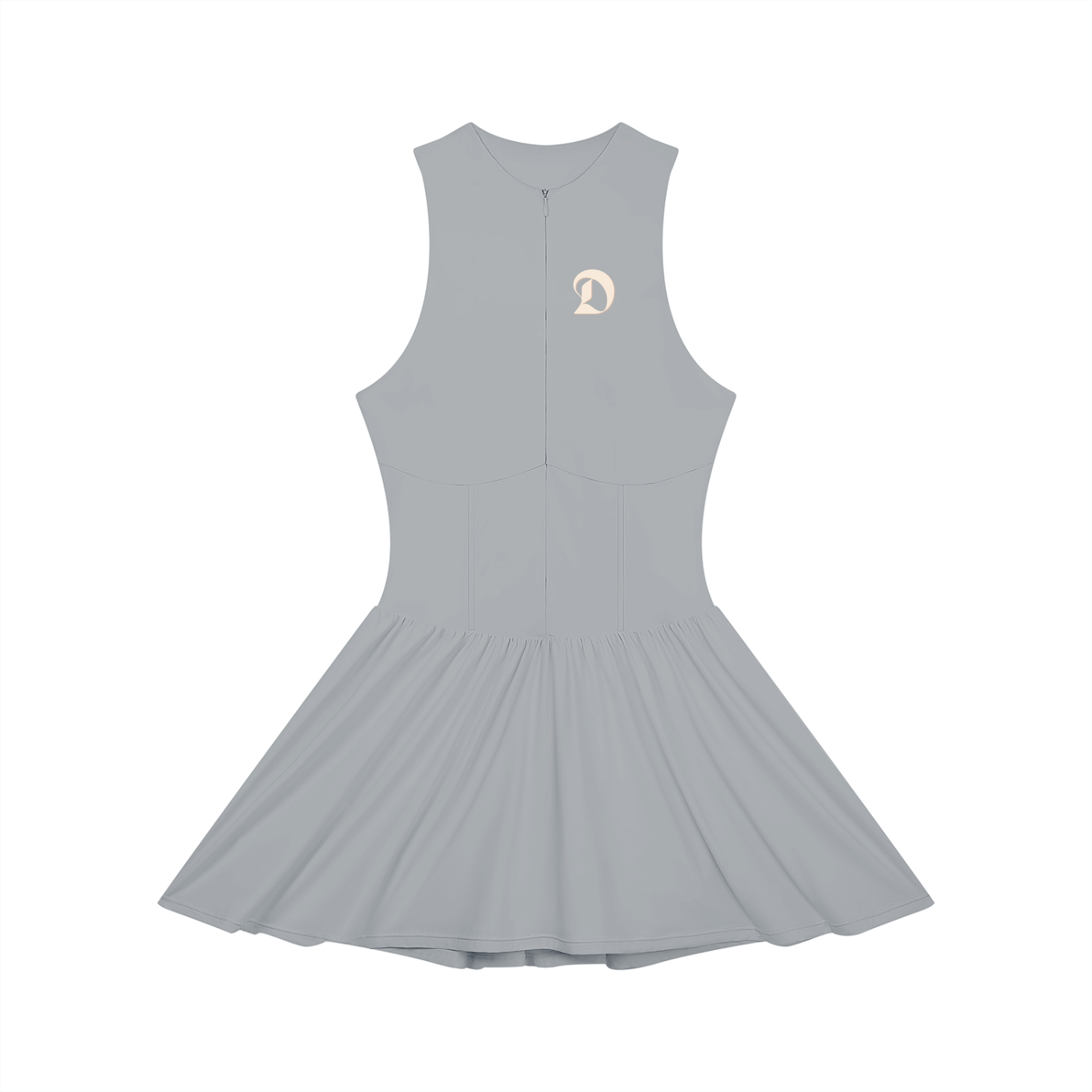 Women’s Ruched Sleeveless Full-Zip Dress