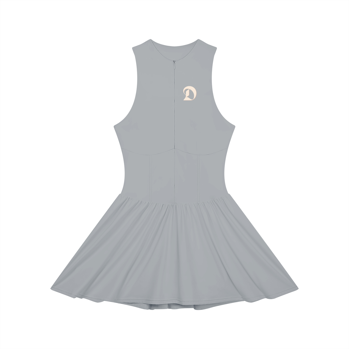 Women’s Ruched Sleeveless Full-Zip Dress