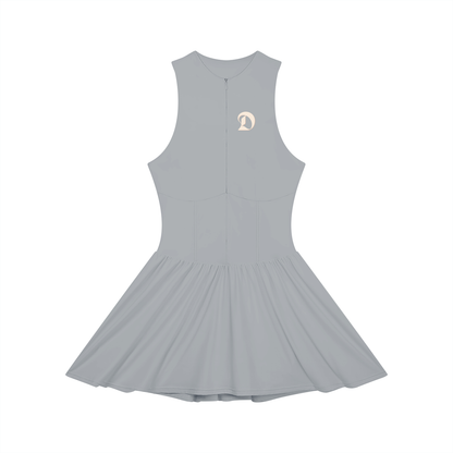 Women’s Ruched Sleeveless Full-Zip Dress