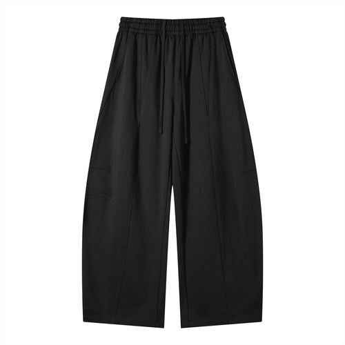 Heavyweight Wide Leg Panel Sweatpants in Black by DKRTL WYZE