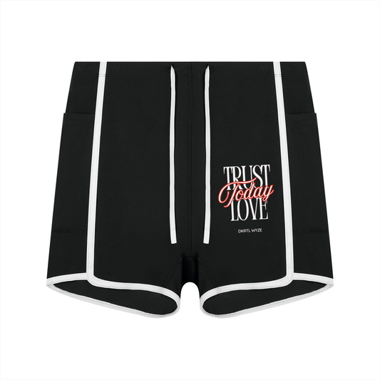 Women's High Rise Color Block Yoga Shorts