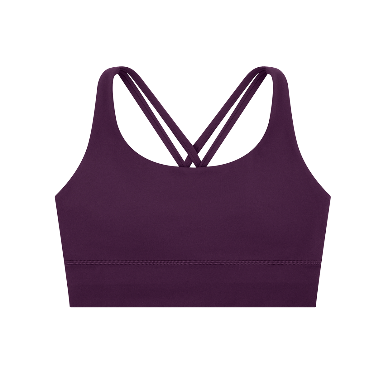 Strappy Criss-Cross Sports Bra in Purple by DKRTL WYZE