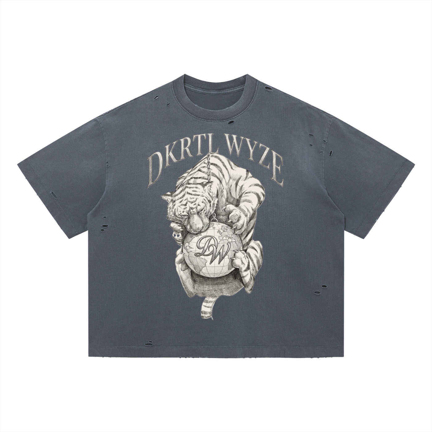 Vintage Washed Distressed Boxy Oversized T-Shirt
