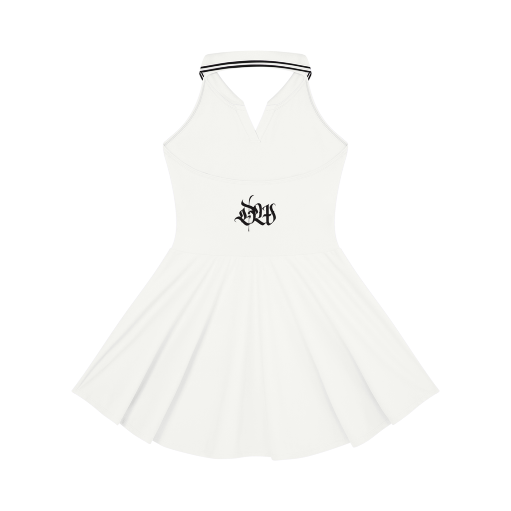 Women's Collared Halter A-Line Tennis Dress