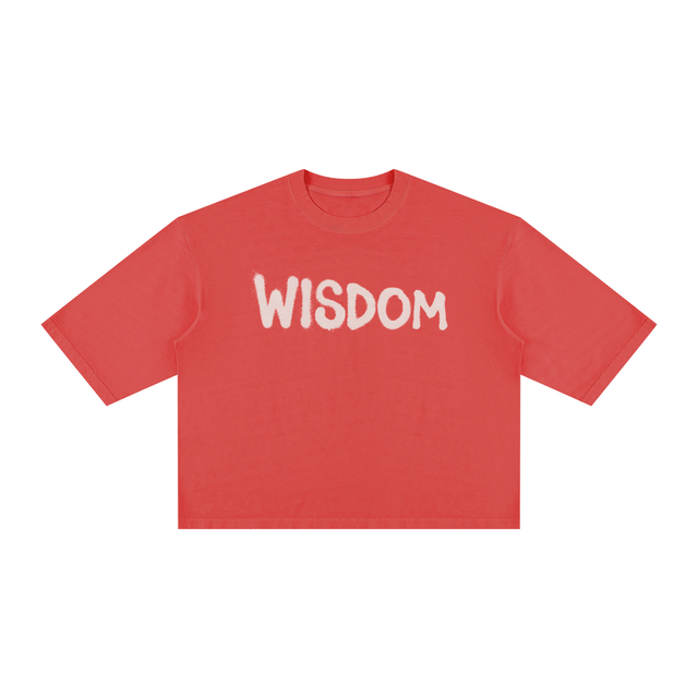 Unisex Vintage Wash Boxy T-Shirt in Red by DKRTL WYZE