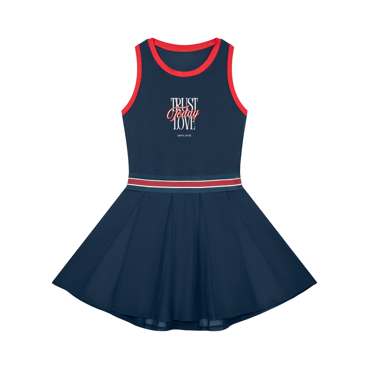 Women's Color Block A-Line Sleeveless Dress