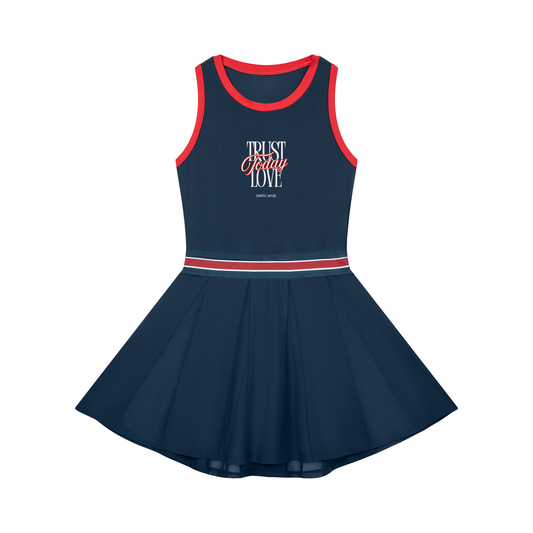 Women's Color Block A-Line Sleeveless Dress