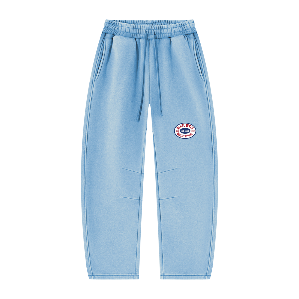 Unisex Vintage Wash Barrel Leg Fleece Sweatpants