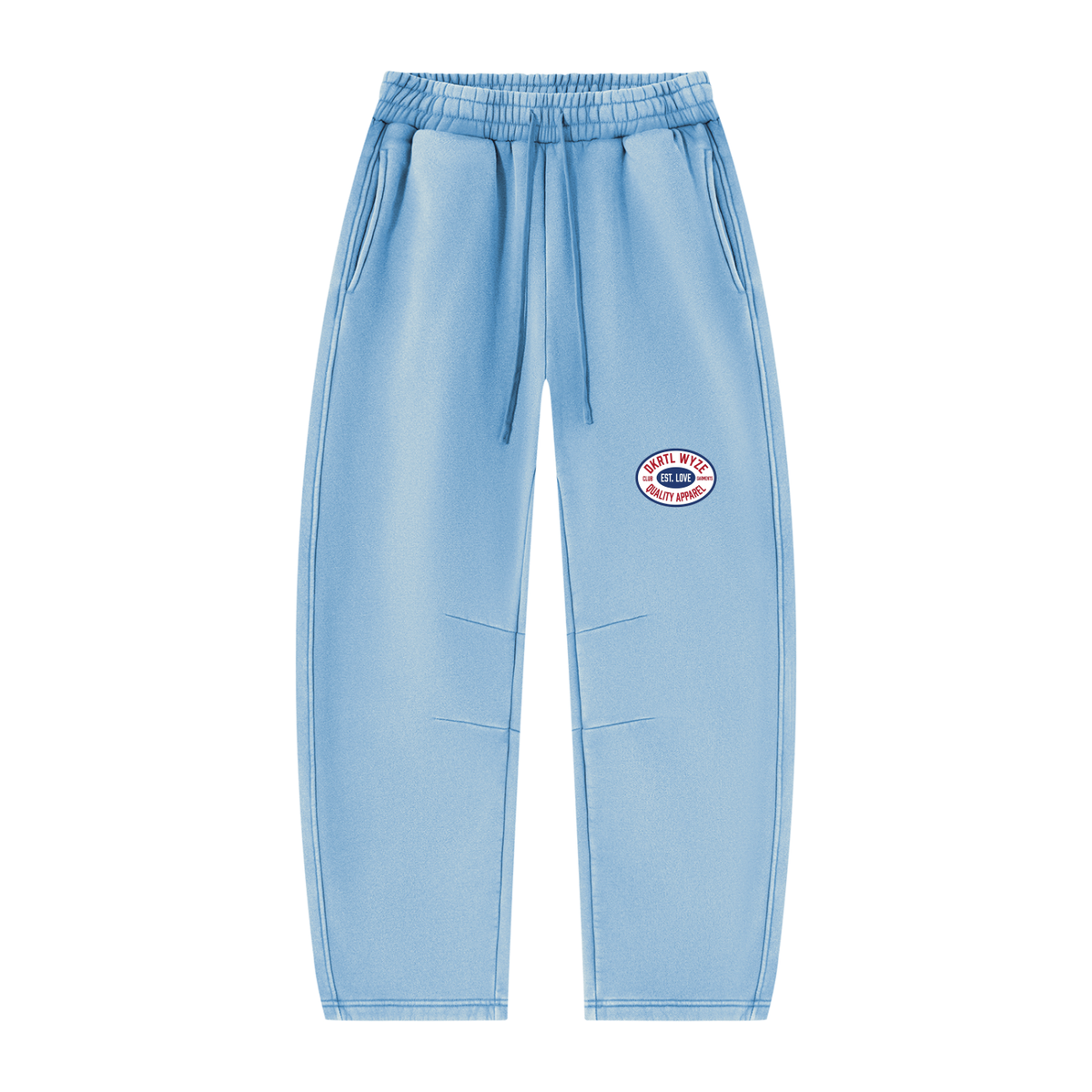 Unisex Vintage Wash Barrel Leg Fleece Sweatpants